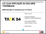 Le LCoH Appliqué Au Solaire Thermique - Méthodologie et résultats pour la France