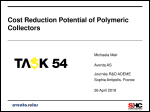 Cost Reduction Potential of Polymeric Collectors